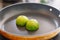 Lime is fried in a pan