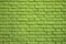 Lime Green Colored Old Brick Wall for Background, Banner or Wallpaper