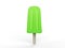 Lime green ice cream on a stick