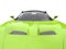 Lime green modern super car - hood closeup shot