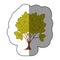 lime green sticker tree art icon