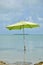 Lime Green Umbrella in Caribbean Sea at Secret Beach San Pedro Island