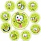 Lime icon cartoon with funny faces isolated