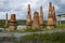 Lime kilns of an abandoned marble and lime factory. Ruskeala