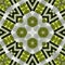 Lime and lemon hexagonal tile for relaxation, ornamental mandala