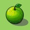 Lime Pixel Art: 8-bit Style Game Item