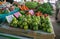 Lime pyramids on cardboard on a local farmer\'s market in Thailan