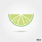 Lime slice vector icon