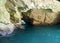 Lime stone sea caves inside rosh hanikra