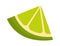 Lime wedge fruit flat illustration Citrus fruit design element