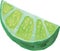 lime wedge. Vector illustration decorative design