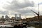 The Limehouse Basin in Limehouse, in the London Borough of Tower Hamlets provides a navigable link between the Regent`s Canal and