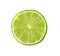 Limes with slices on white