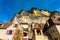 Limestone cliff and historic houses of La Roque-Gageac, Perigord