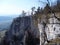 Limestone cliff of hohe wand in austria