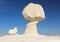 Limestone formation rocks known as The mushroom and the chicken in the White Desert Natural Park