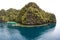 Limestone Island and Fringing Reef in Raja Ampat