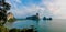 Limestone island in Krabi Ao Nang bay, Thailand