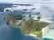 Limestone Islands Aerial in Raja Ampat