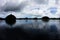 Limestone Islands in Palau`s Calm Lagoon