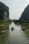 Limestone Landscape with River, Rowing Boats and Water Lilies, Tam Coc, Vietnam