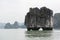 Limestone Money Island because this island is on vietnam banknote. Halong bay northeast Vietnam is towering limestone islands