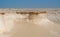 Limestone mountain formation in Zekreet desert, Qatar. Qatar landscape