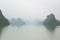 limestone mountain islands, Halong Bay, Vietnam