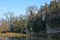 Limestone outcrops at Creswell Crags, UK