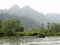 Limestone peaks around Yen river in Vietnam