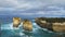 limestone rock formations at loch arb gorge