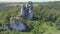 Limestone rock in Jura Krakowsko-Czestochowska. Poland. View from above.