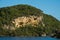 Limestone rock and trees lining Donnelly RIver, Western Australia