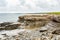 Limestone rocks with Doolin bay in the background