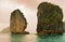 Limestone rocks on Ha Long Bay Vietnam Asia