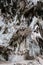 Limestone stalactites and stalagmites in Phra Nang cave