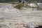 Limestone terraces at Pamukkale, near Denizli, Turkey