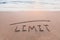 Limit concept, line on sand