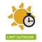 Limit outdoor time sunburn and sunstroke preventive measures