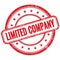 LIMITED COMPANY text on red grungy round rubber stamp