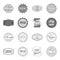 Limited edition, vintage, mega discont, dig sale.Label,set collection icons in outline,monochrome style vector symbol