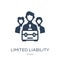 limited liability icon in trendy design style. limited liability icon isolated on white background. limited liability vector icon