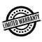 Limited Warranty rubber stamp