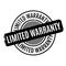 Limited Warranty rubber stamp