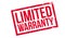 Limited Warranty rubber stamp