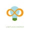 Limitless Energy flat icon. Colored element sign from clean energy collection. Flat Limitless Energy icon sign for web