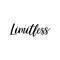 Limitless. Vector illustration. Lettering. Ink illustration. t-shirts