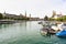 Limmat River Quay and three main churches Zurich Swiss