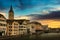 Limmat river in Zurich. Summer evening. Switzerland