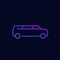 limo car line icon for web vector